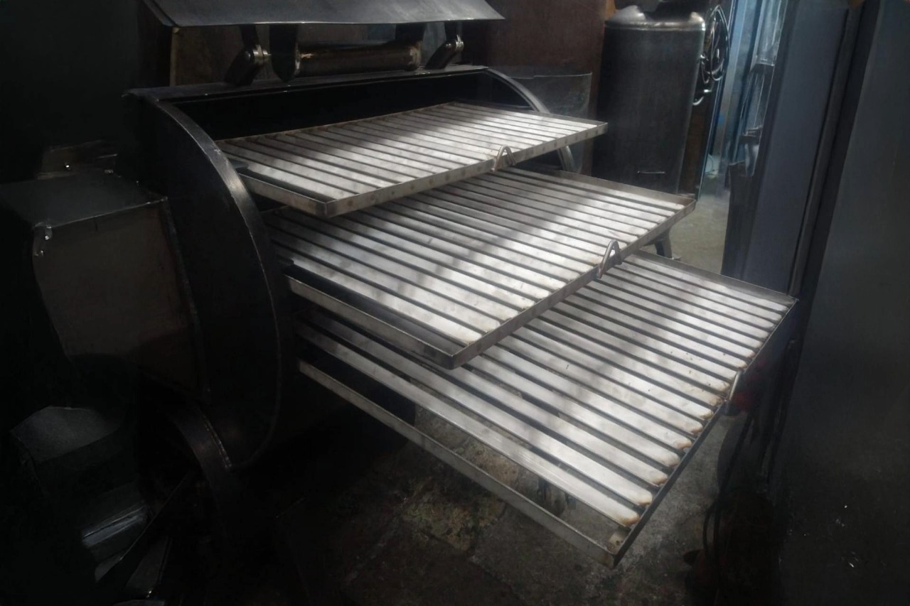 Horno asador tipo tambor vertical