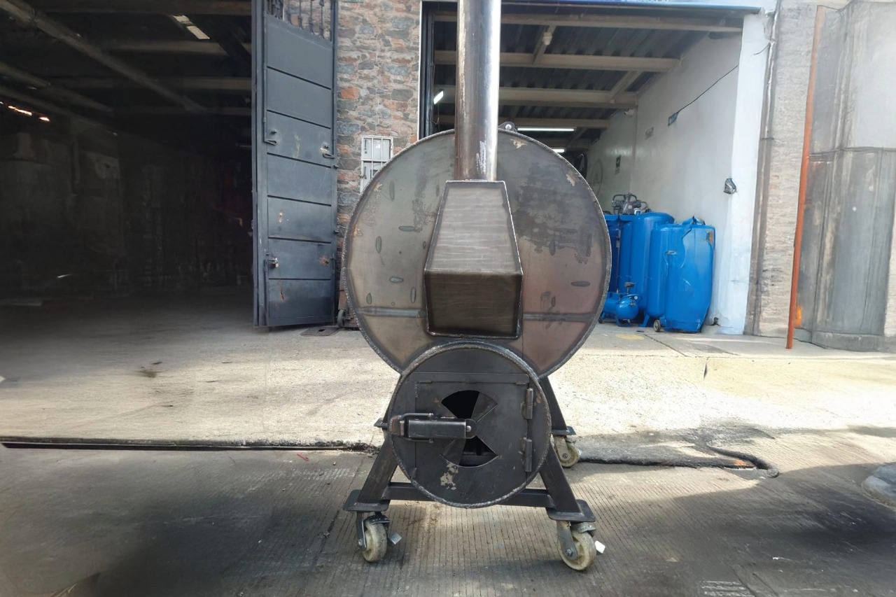 Horno asador metálico para negocio de comida